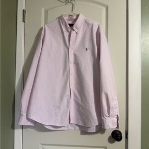 Men's Pink Striped Ralph Lauren Button Down shirt